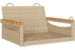 vidaXL H&auml;ngesessel Beige 63x62x40 cm Poly Rattan
