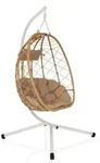 H&auml;ngesessel COCOVA Outdoor mit Gestell wei&szlig;/beige hjh LIVING