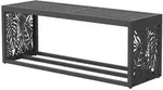 ML-Design Kaminholzregal Innen/Aussen mit Sitzbank, Metall Brennholzregal...