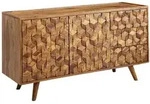 KADIMA DESIGN Sideboard 138x76x45 cm Sheesham Massivholz Anrichte mit T&uuml;ren &