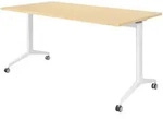 b&uuml;m&ouml; Seminartisch klappbar fahrbar 160x80 cm Ahorn, Gestell wei&szlig; - Klapptisch