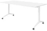 b&uuml;m&ouml; Seminartisch klappbar fahrbar 180x80 cm wei&szlig;, Gestell wei&szlig; - Klapptisch