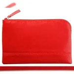 Rhodiarama Etui aus Kunstleder mit Rei&szlig;verschluss, 11x17 cm - Mohnrot 116544C