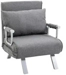 HOMCOM - Schlafsofa - 65B x 69T x 80H cm - grau