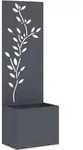 vidaXL Blumentopf mit dekorativem Paneel Anthrazit 50 x 140 cm