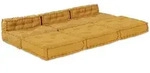 vidaXL Modulare Sofagarnitur 4 pcs Gelb Stoff