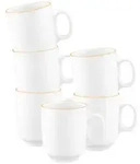 Seltmann Weiden Sento Home Pure Lines Becher mit Henkel 400 ml 6er Set - Mango...