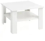 KADIMA DESIGN Couchtisch WL5.834 Wei&szlig; 60x42x60 cm Design Holztisch mit Ablage,
