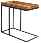 KADIMA DESIGN Beistelltisch WL5.667 Sheeshamholz 70x65x34 cm mit Metallgestell,
