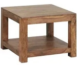 KADIMA DESIGN Couchtisch MUMBAI Massiv-Holz Sheesham 60 x 60 cm Wohnzimmer-Tisch
