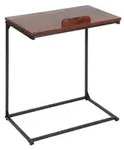 Relaxdays Beistelltisch, C-Form, neigbare Tischplatte, HBT: 66 x 55 x 35 cm,