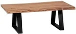 KADIMA DESIGN Couchtisch GAYA aus Massivholz Akazie, Baumstamm Wohnzimmertisch...