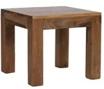 KADIMA DESIGN Couchtisch Massivholz Sheesham 45x40x45 cm Wohnzimmertisch braun