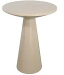 LOFT42 Beistelltisch Ferry Trompetenfu&szlig; - Metall - Beige - 60x44