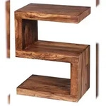 KADIMA DESIGN Beistelltisch MUMBAI Massivholz Sheesham S Cube 60cm hoch