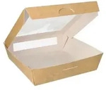 PAPSTAR 25 Feinkostboxen, Pappe mit Sichtfenster aus PLA eckig 1500 ml 19 cm x...