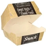 PAPSTAR 500 Burgerboxen, Pappe "pure" 7,5 cm x 10 cm x 10 cm "Good Food" klein
