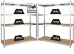 PROREGAL Mega Deal | 2x Schwerlastregal TAURUS XL | HxBxT 180x160x60cm |...