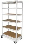 BRB Regalwagen/Kommissionierregal mit 6 Ebenen, Tragkraft 200 kg, BxTxH 900 x 500 x