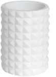MSV Zahnputzbecher Polyresin wei&szlig; MOSAIK