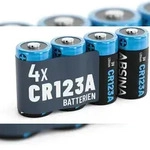 4x Absina CR123A Lithium Batterie 3V 1300 mAh &ndash; 4er Blister &ndash; Blisterware