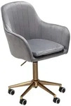 KADIMA DESIGN Schreibtischstuhl Samt Grau, Design Drehstuhl mit Lehne,...