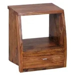 KADIMA DESIGN Nachttisch MUMBAI Massiv-Holz Sheesham Nacht-Kommode 53 cm 1...