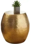 KADIMA DESIGN Beistelltisch 42 x 42 x 42 cm Aluminium Gold Dekotisch...