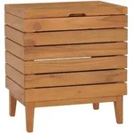 vidaXL W&auml;schekorb 40&times;30&times;45 cm Teak Massivholz