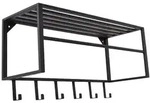 LOFT42 Garderobenst&auml;nder Ary &ndash; Schwarz &ndash; Metall &ndash; 6 Haken und Stange &ndash;...