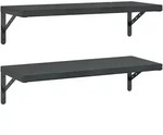 vidaXL Wandregale 2 Stk. 75x30 cm Schwarz Edelstahl
