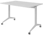 b&uuml;m&ouml; Seminartisch klappbar fahrbar 120x80 cm grau, Gestell silber - Klapptisch