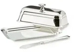 EDZARD Butterdose Mary (180 g Butter), edel versilbert, mit Glasschale und