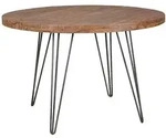 KADIMA DESIGN Design Esszimmertisch BAGLI rund &Oslash; 120 x 78 cm Sheesham...