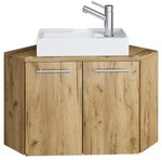 VCM Badm&ouml;bel Waschtisch Vilosa Honig-Eiche H. 42 x B. 50 x T. 50 cm