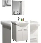 VCM Badm&ouml;bel Waschtisch Lisalo Wei&szlig; H. 141 x B. 55 x T. 45 cm