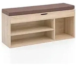 KADIMA DESIGN Schuhbank WL5.344 mit Sitzfl&auml;che Garderoben-Bank Holz 104x51x32...
