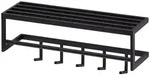 KADIMA DESIGN Wandgarderobe Metall Schwarz 70x20x20 cm Flurgarderobe mit Ablage,