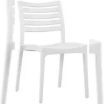 CLP Gartenstuhl Arkon Kunststoff HBT: 82x46x58 cm wei&szlig;