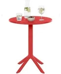 CLP Tisch Lacota rund 60 cm Kunststoff HBT: 76x60x60 cm rot