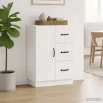vidaXL Sideboard Hochglanz Wei&szlig; 66 x 34,5 x 87 cm Holzwerkstoff