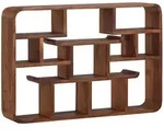 KADIMA DESIGN Wandregal 80x55x15 cm Sheesham Massivholz H&auml;ngeregal Modern...