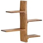 KADIMA DESIGN Wandregal 58x60x15 cm Sheesham Massivholz Baum-Form H&auml;ngeregal...