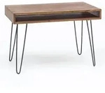 KADIMA DESIGN Schreibtisch BAGLI braun 110 x 60 x 76 cm Massiv Holz Laptoptisch