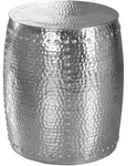 KADIMA DESIGN Beistelltisch 42x49x42cm Aluminium Silber Dekotisch orientalisch...
