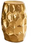 KADIMA DESIGN Beistelltisch 30x47x30cm Aluminium Gold Dekotisch orientalisch...