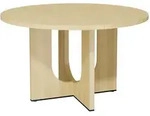 STILVORA Esstisch MDF Eichenfarbe rund 120x120 cm, f&uuml;r 4-6 Personen, skandinavisches