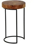 KADIMA DESIGN Beistelltisch AKOLA Massiv-Holz Sheesham Wohnzimmer-Tisch...
