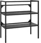 vidaXL Badezimmer Waschtischgestell Schwarz 79x38x83 cm Eisen