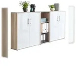 moebel-dich-auf Aktenschrank TABOR 8 in Eiche Sonoma / wei&szlig; Hochglanz,...